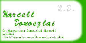 marcell domoszlai business card